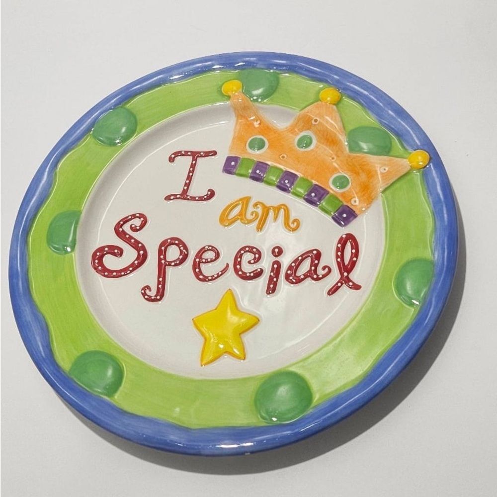 Colorful 'I Am Special' Party Plate